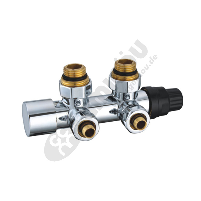 Double automatic thermostatic heating valve