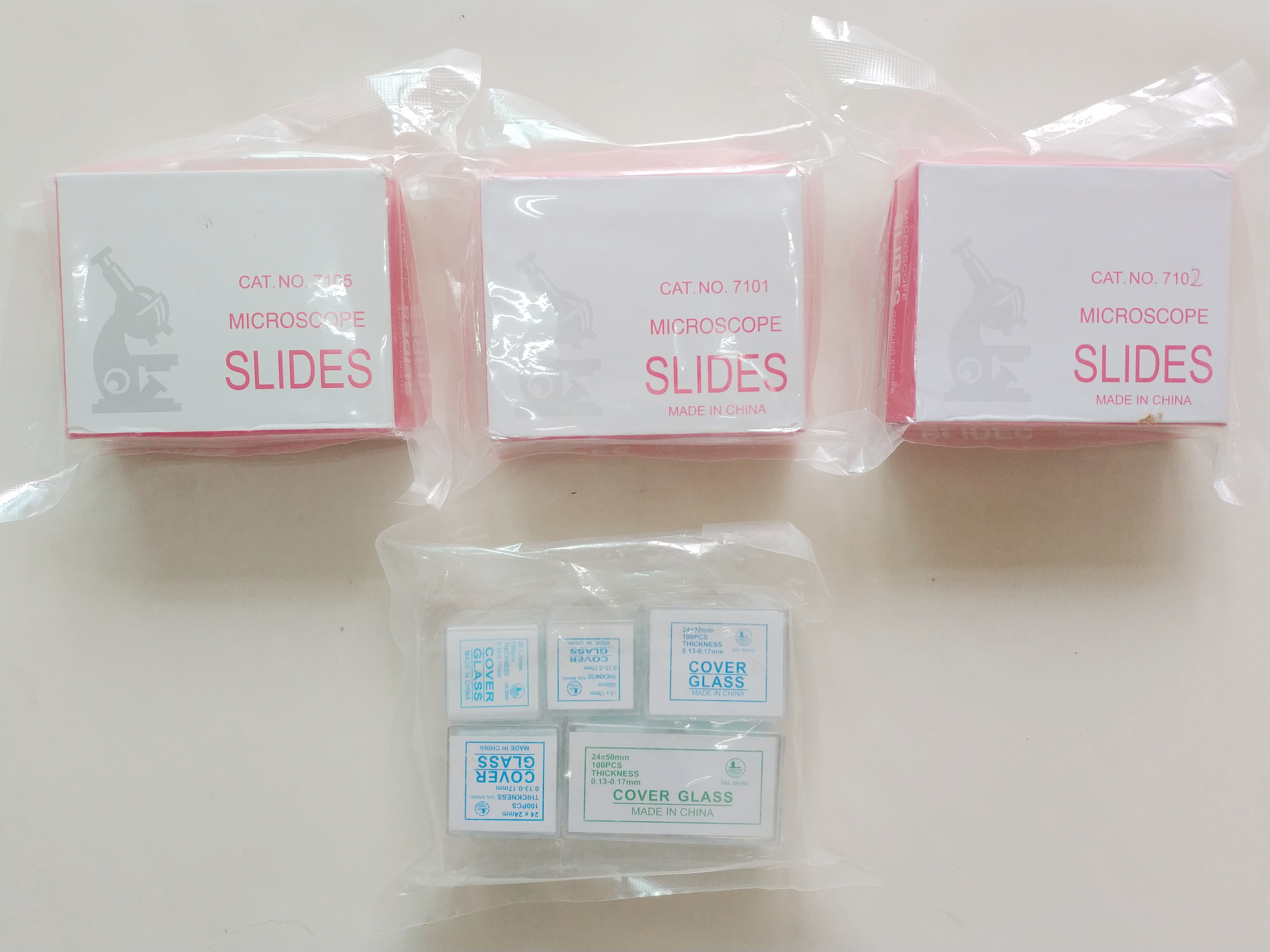 Glass slide，Cover glass
