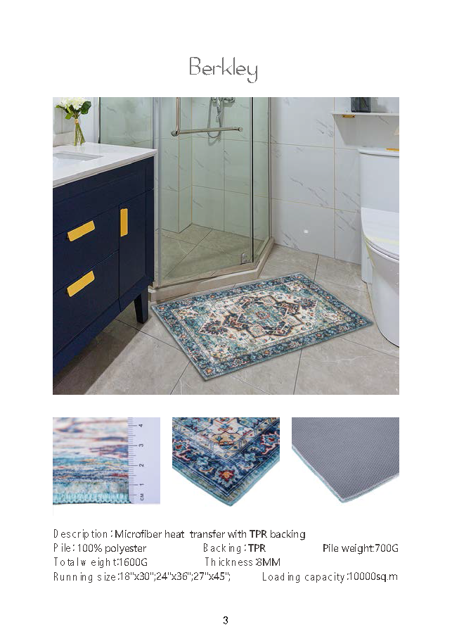 Microfiber bath mat