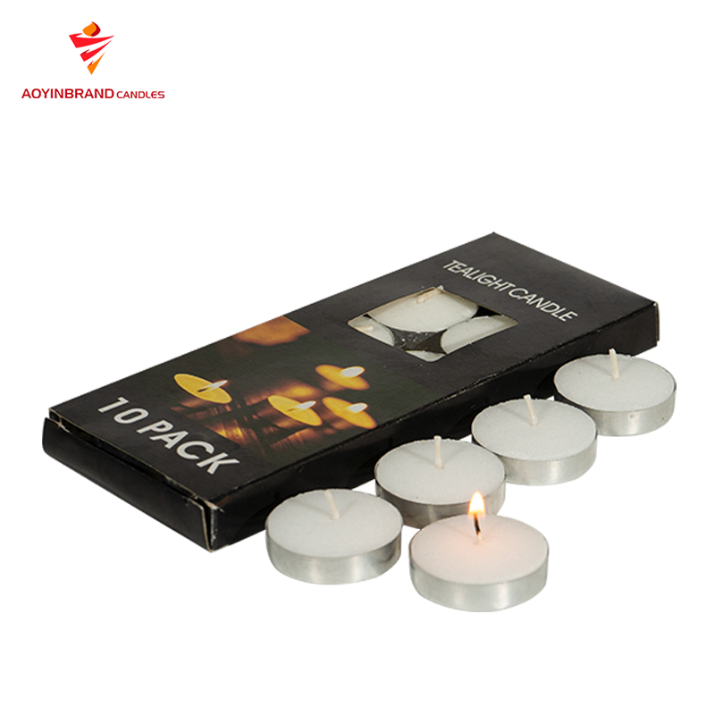 Aoyin Candle factory wholesale unscented white tea light candle