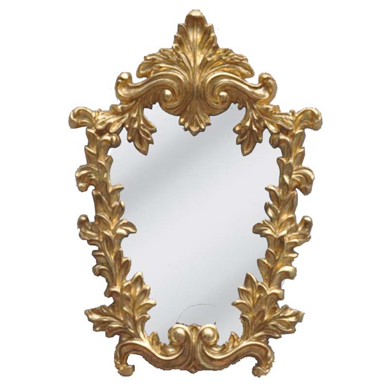 distressed gold frame with flat mirror