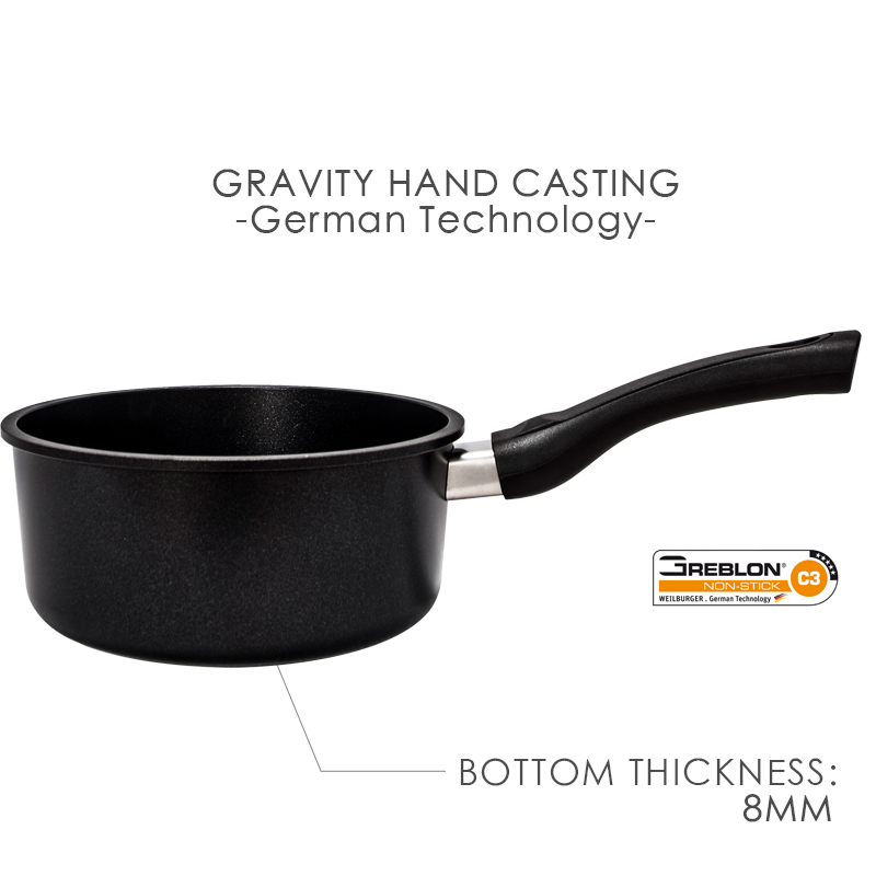 Hand Casting Milk Pot Sauce Pan Nonstick 18cm 20cm
