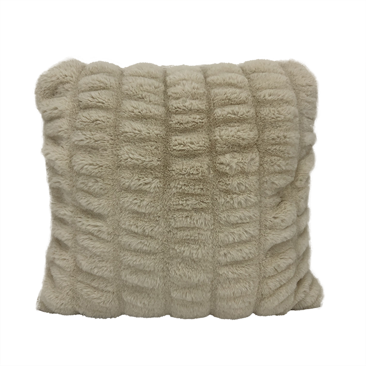 Solid Spandex Rabbit Fur Cushion