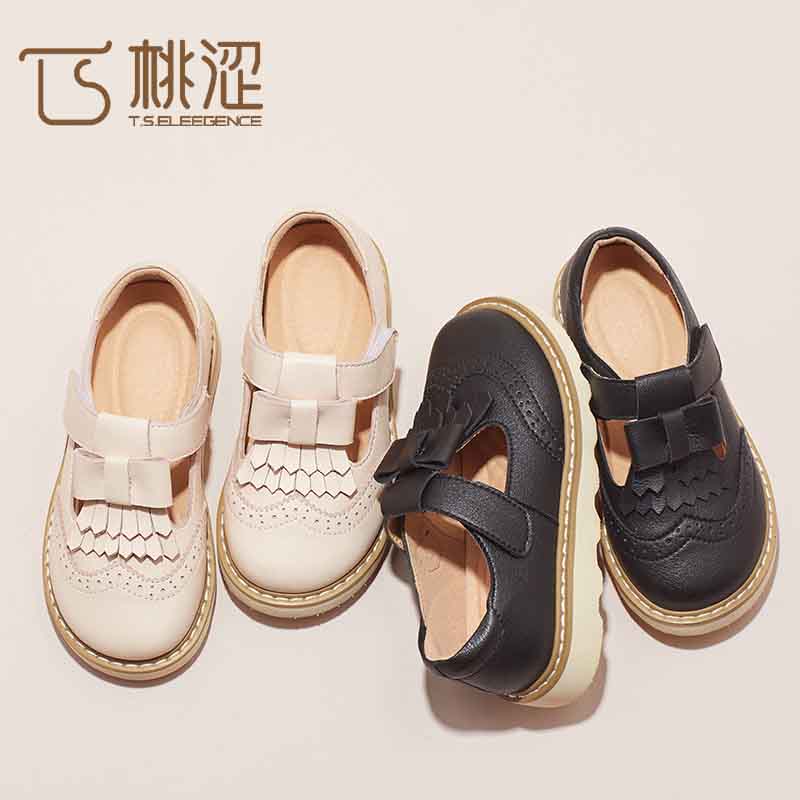 wholesale china children new design kids flat leather ballerina casual girl shoes