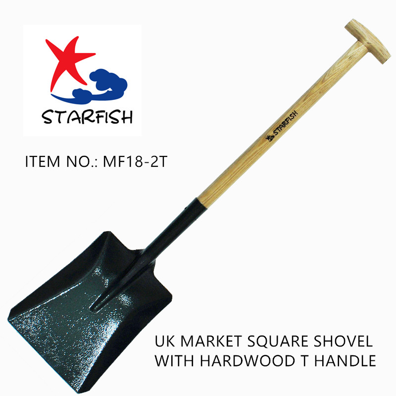 Square Shovel With Hardwood T Handle