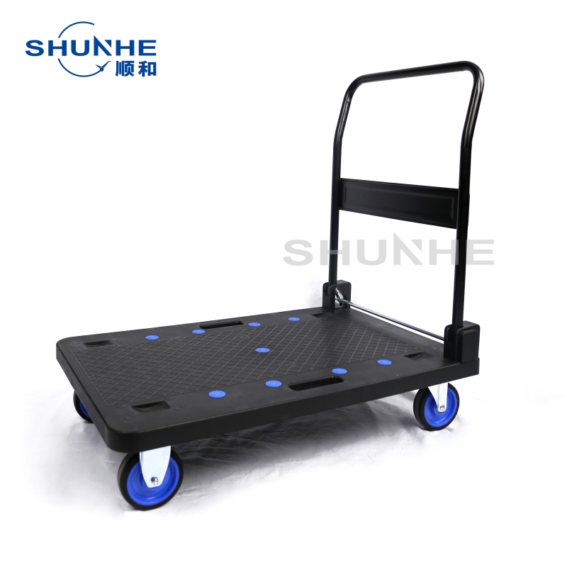Big Loading Capacity Plastic Platform Hand Truck 250kg Folding Hand Trolley FW-99PL