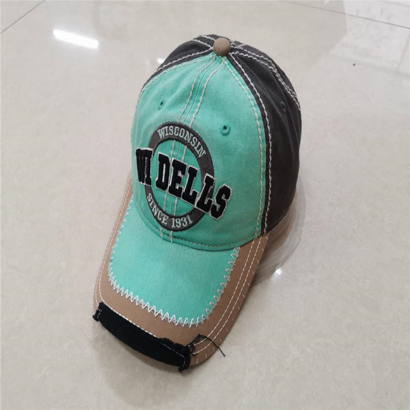 Baseball Cap washed style with patch embroidery