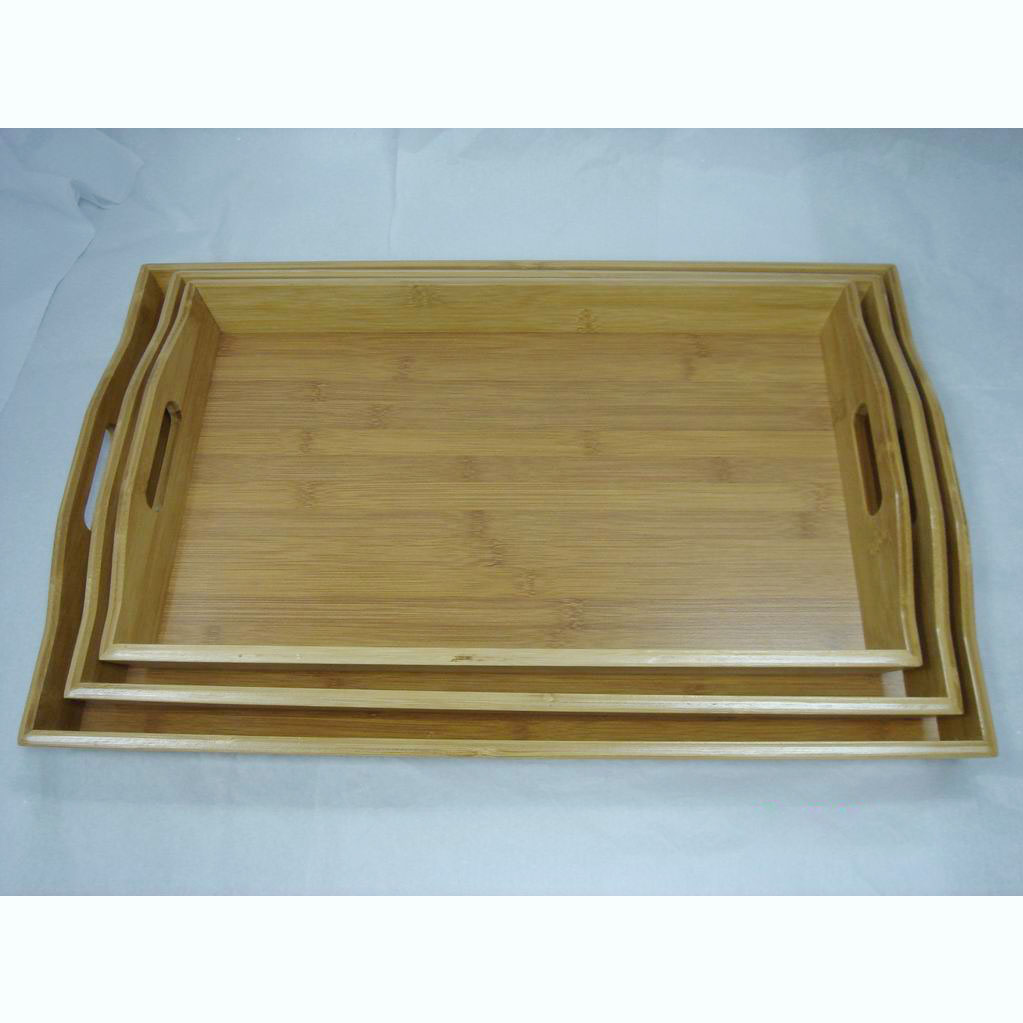 S/3 Bamboo Tray