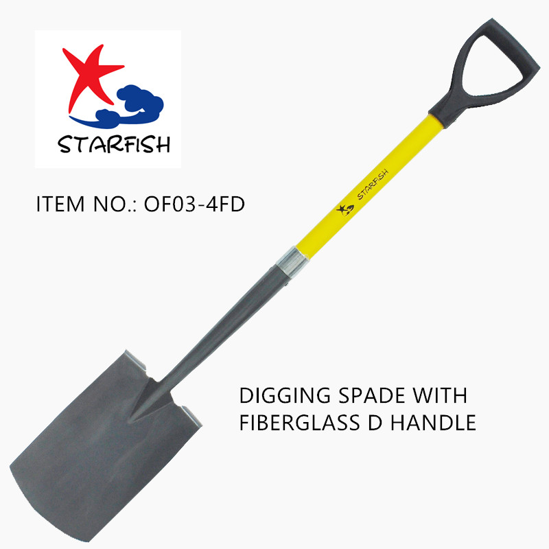 Digging Spade With Fiberglass D Handle