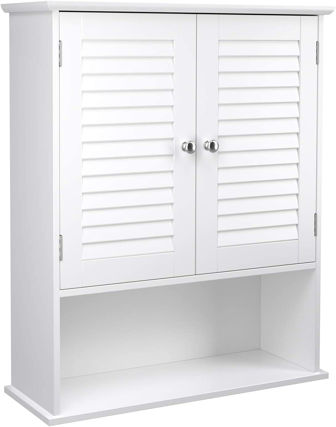 bathroom cabinet wall mount with shutter doors