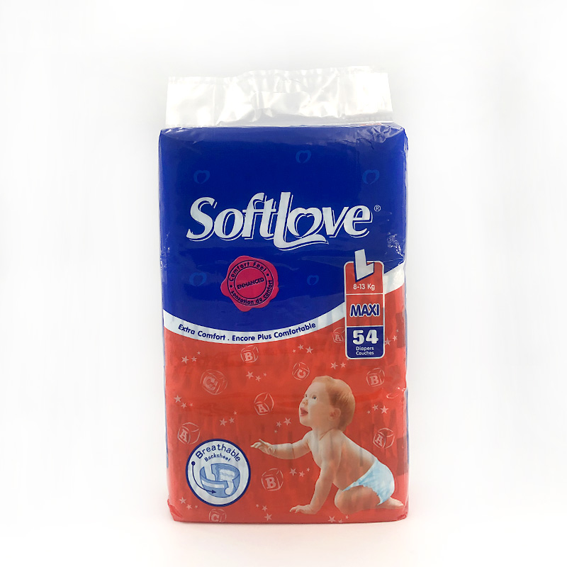 Softlove Clothlike diaper Large Size 54pcs