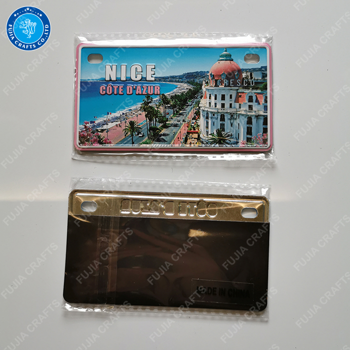Europe Souvenir Home Decor Promotion Design Printed Die cut shape 3d embossed Aluminum TIN Metal Fridge Magnet