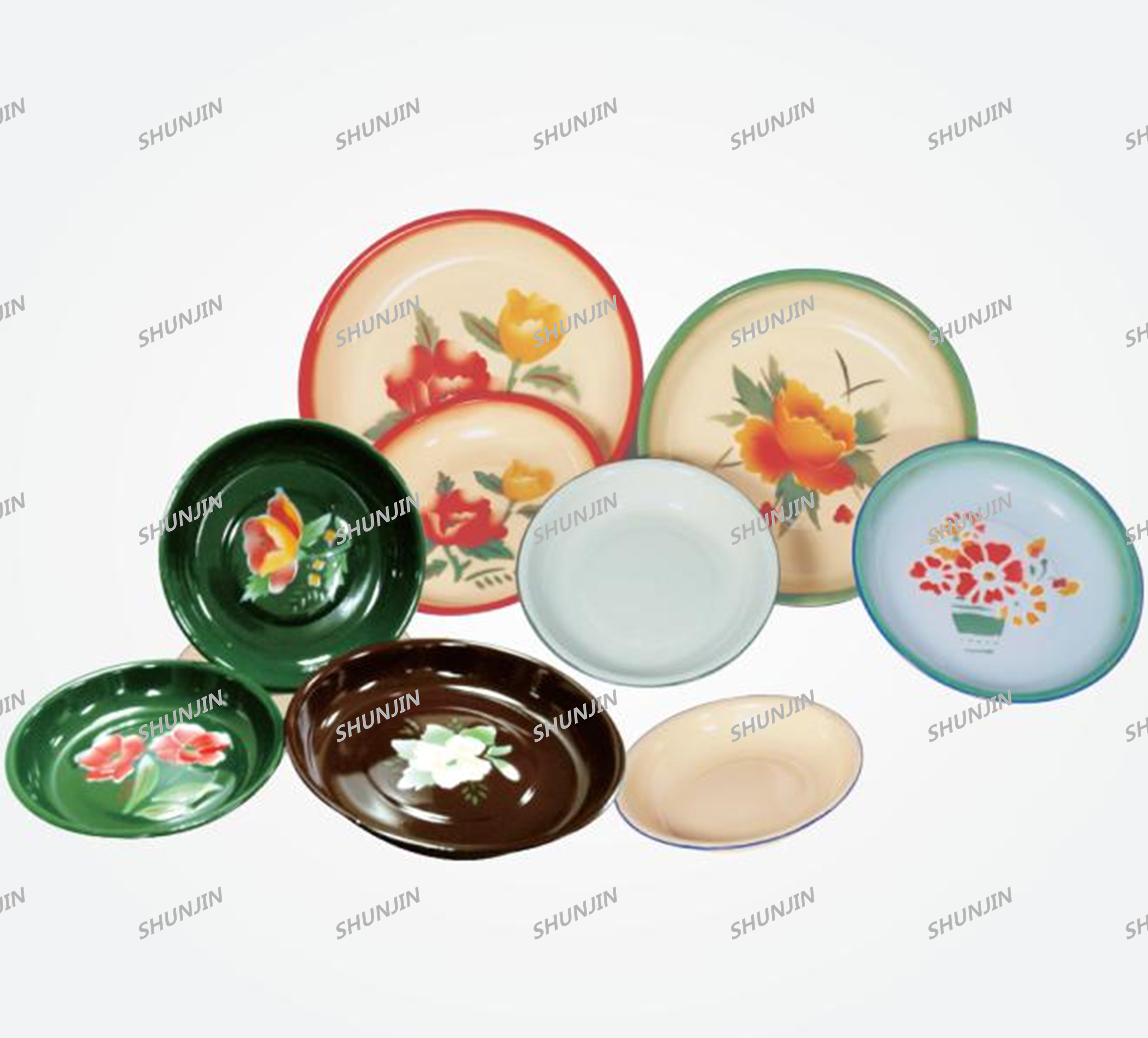 enamel rice plate