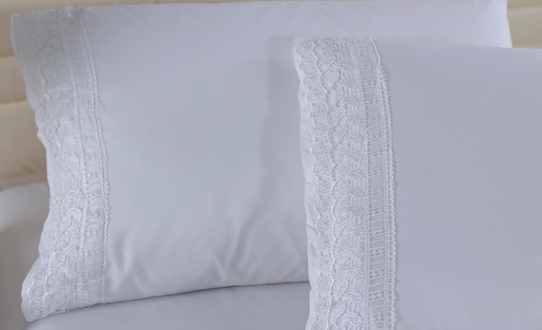 Burshed Microfiber Lace Sheet Set