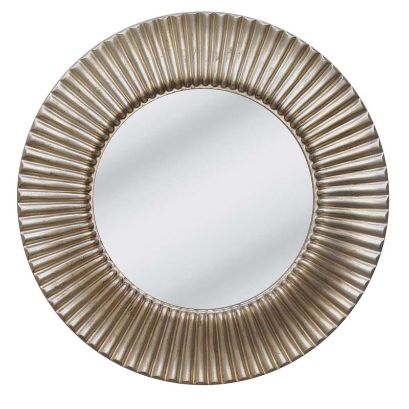 country silver frame with flat mirror