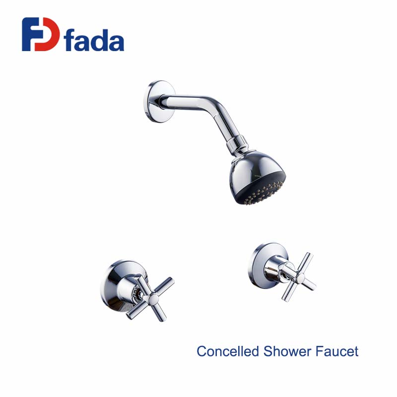 Concealed Style Chroming Double Handle Shower Faucet,Bathroom Faucet