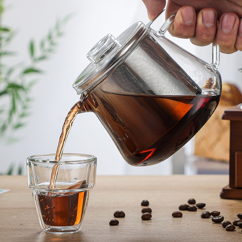 Glass coffee pot teapot