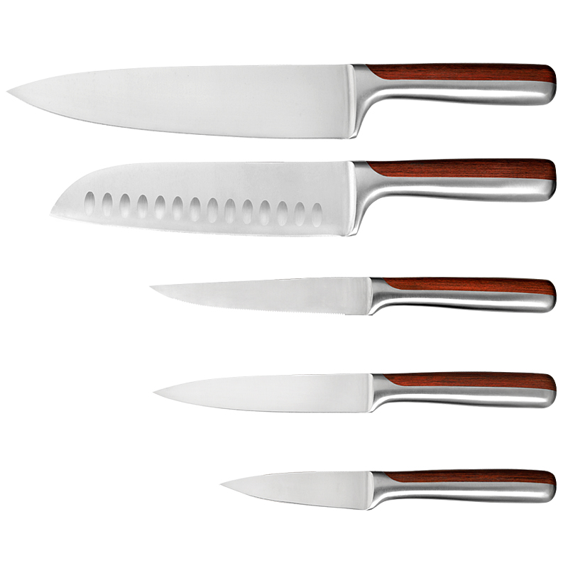 Yangjiang Justa Professional High Grade Stainless Steel 5pcs Knife Set For Home Kitchen