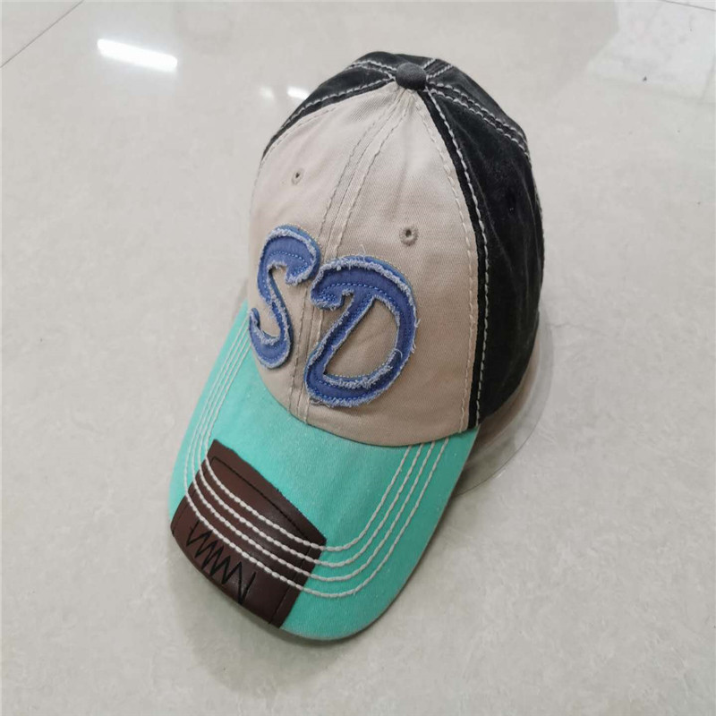 Baseball Cap washed style with patch embroidery