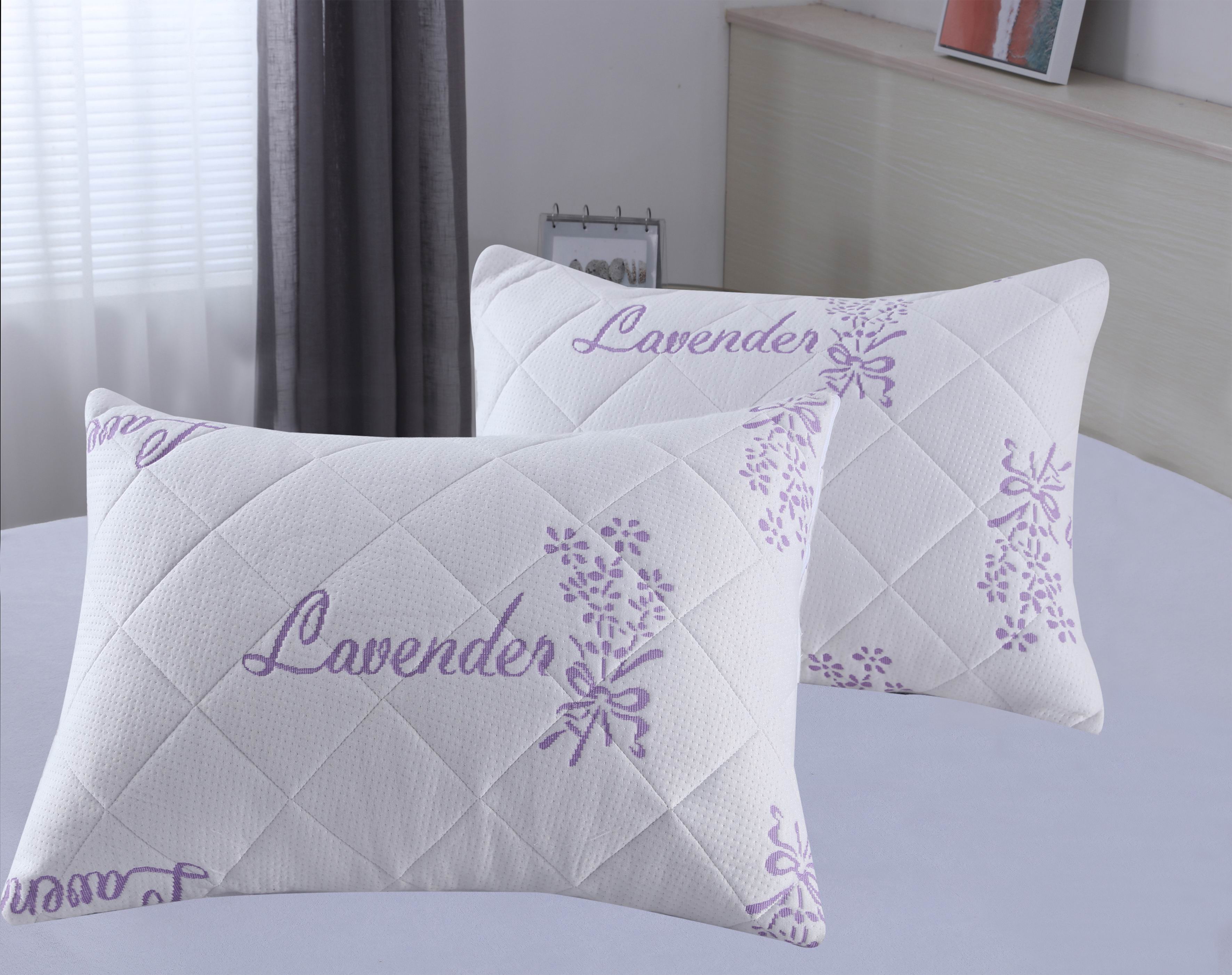 Lavender Bamboo Quilted Waterproof Pillow Protector