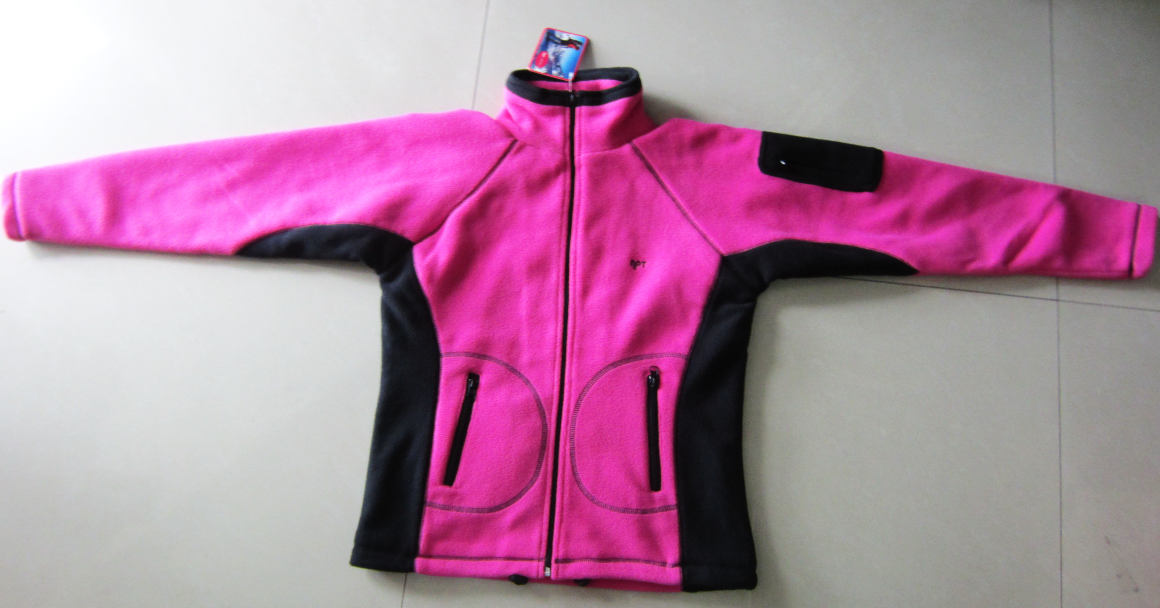 jacket zipper jacket Ladies lady's micropolar zipped jacket with Taffeta lining lady's jacket polar fleec tops