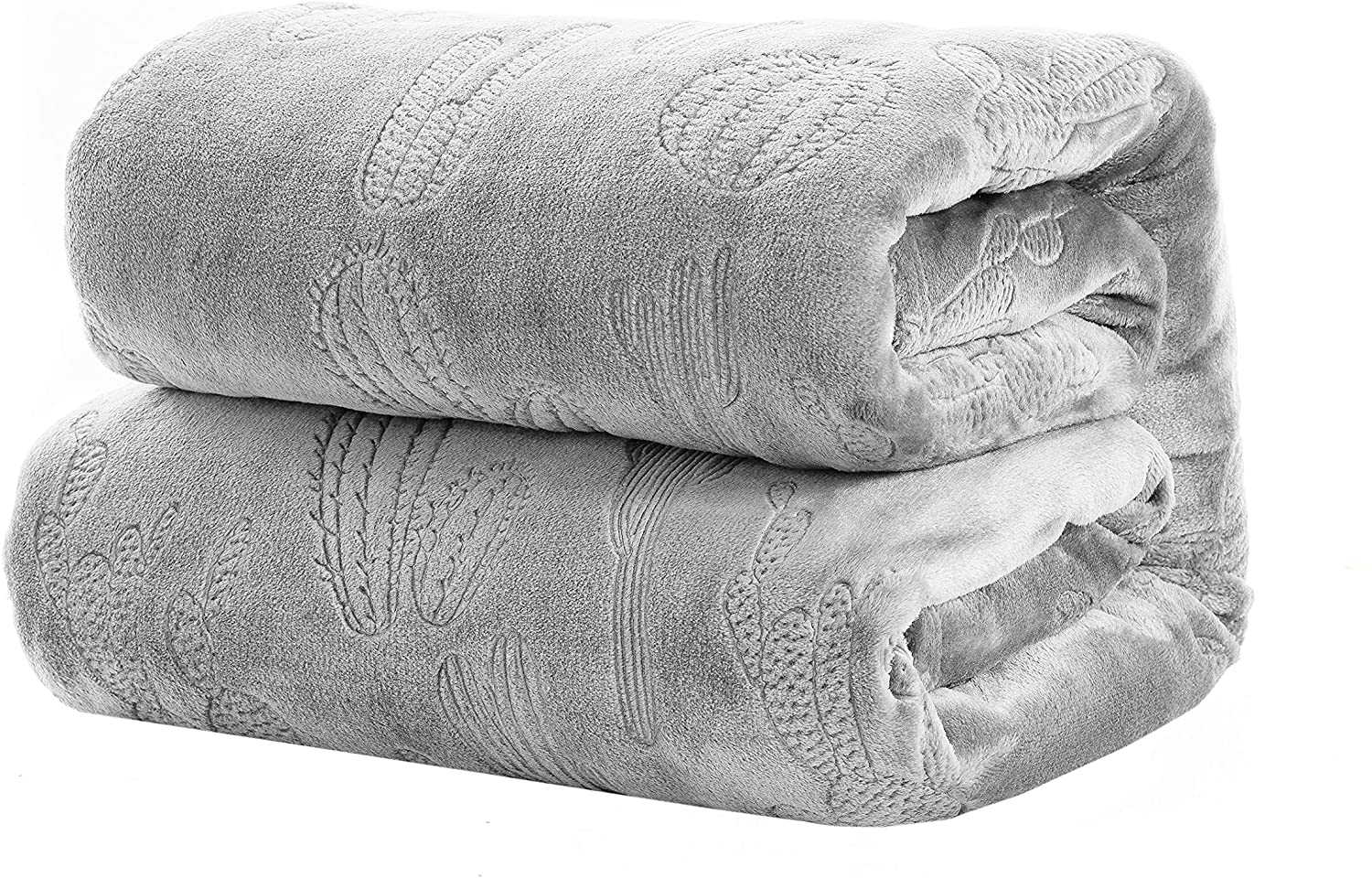 Flannel embossed throw