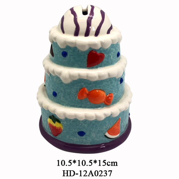 Creative ice cream cake ceramic canister