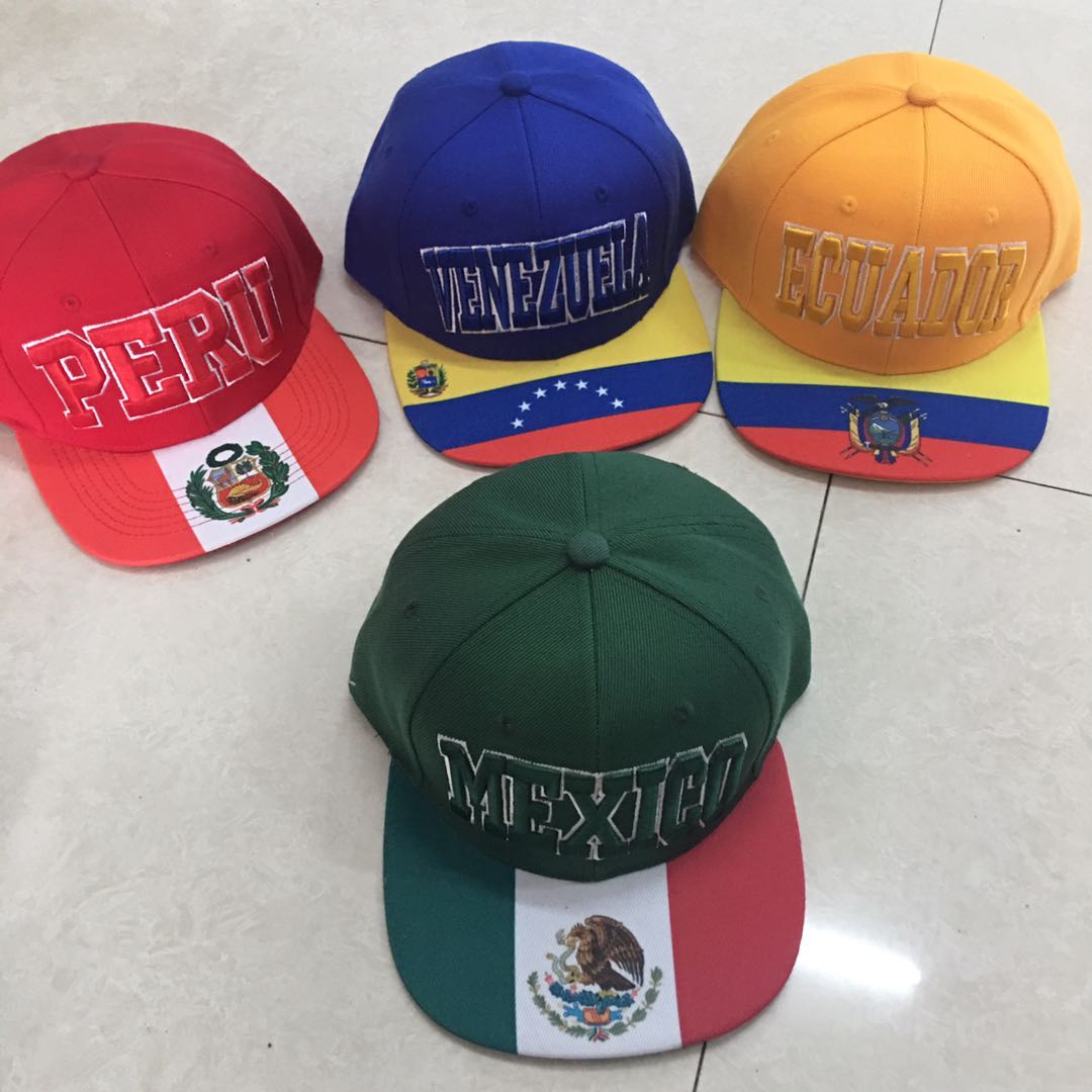 100%acrylic flat brim snapback embroidery and print logo caps