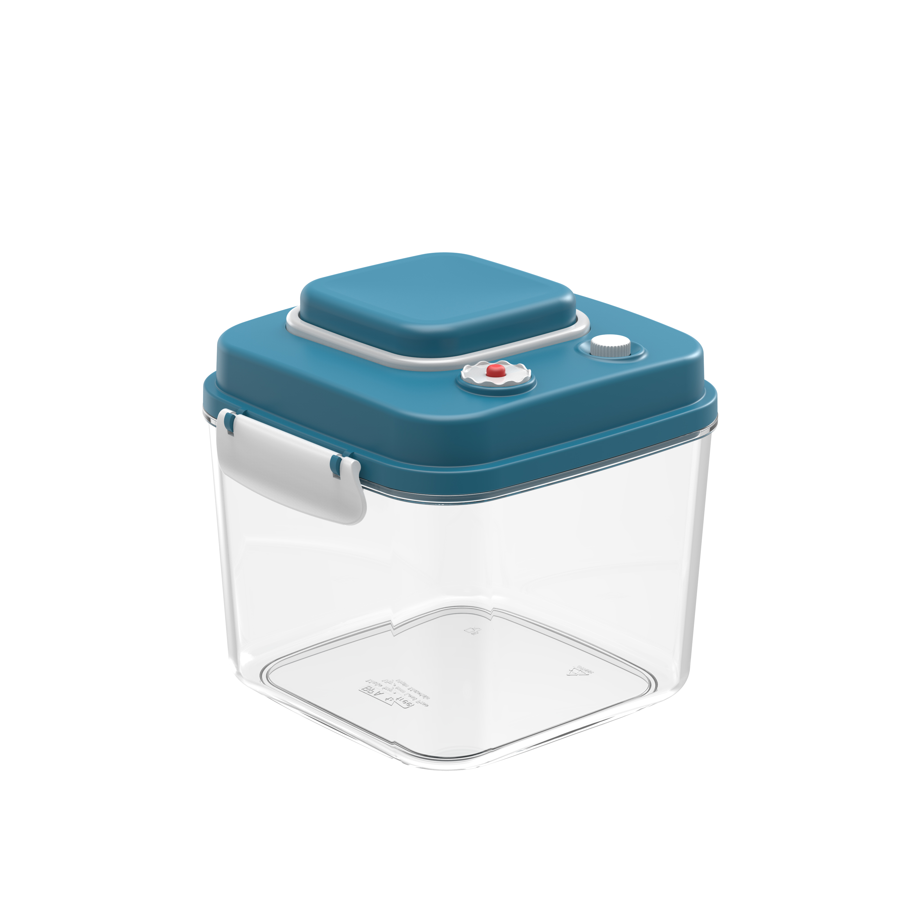 1400ML AS Square nestable press type vacuum food storage container