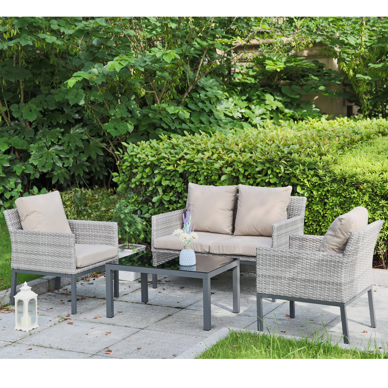 S/4 Alu. Sofa Set