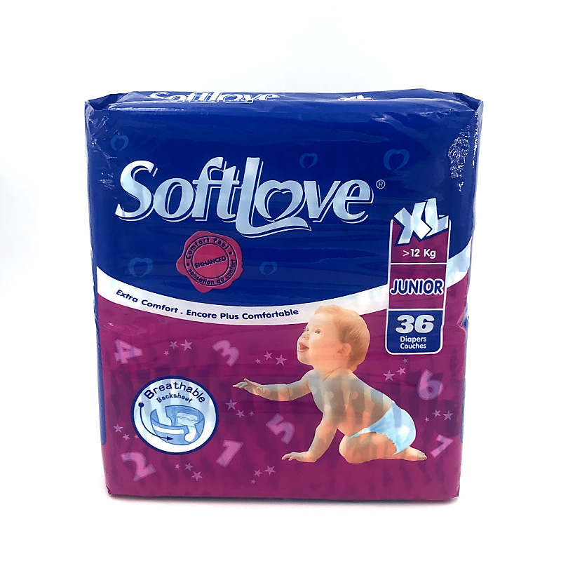 Softlove Clothlike diaper Extra Large Size 36pcs