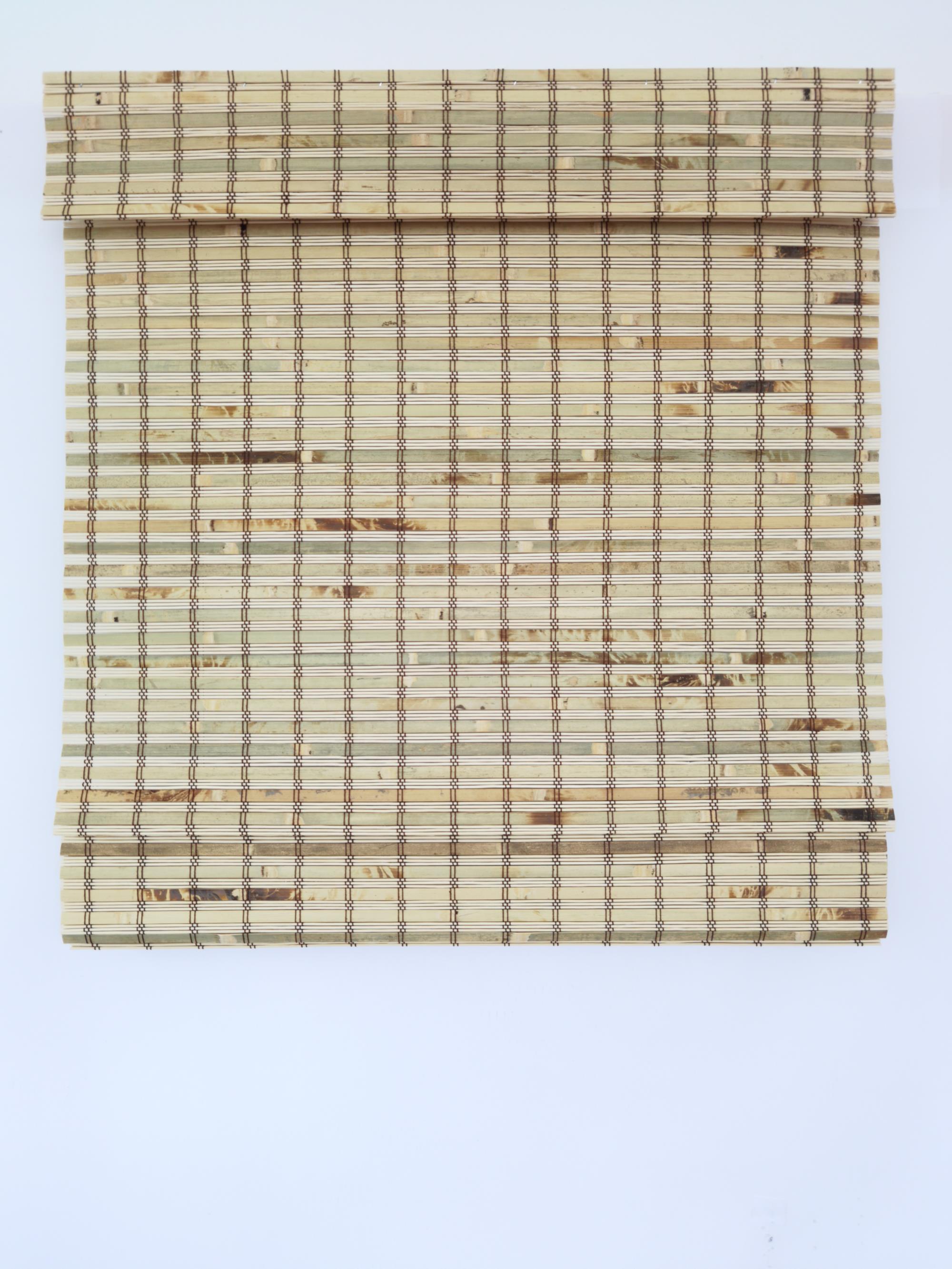 Cordless bamboo roman blind