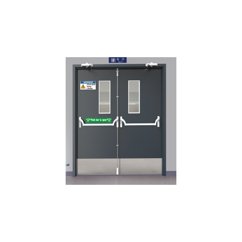 Steel Fire Door With Glass