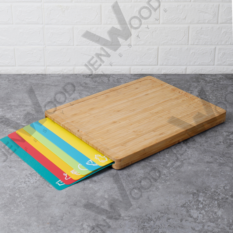 Bamboo Cutting Chopping Board With PP Mats
