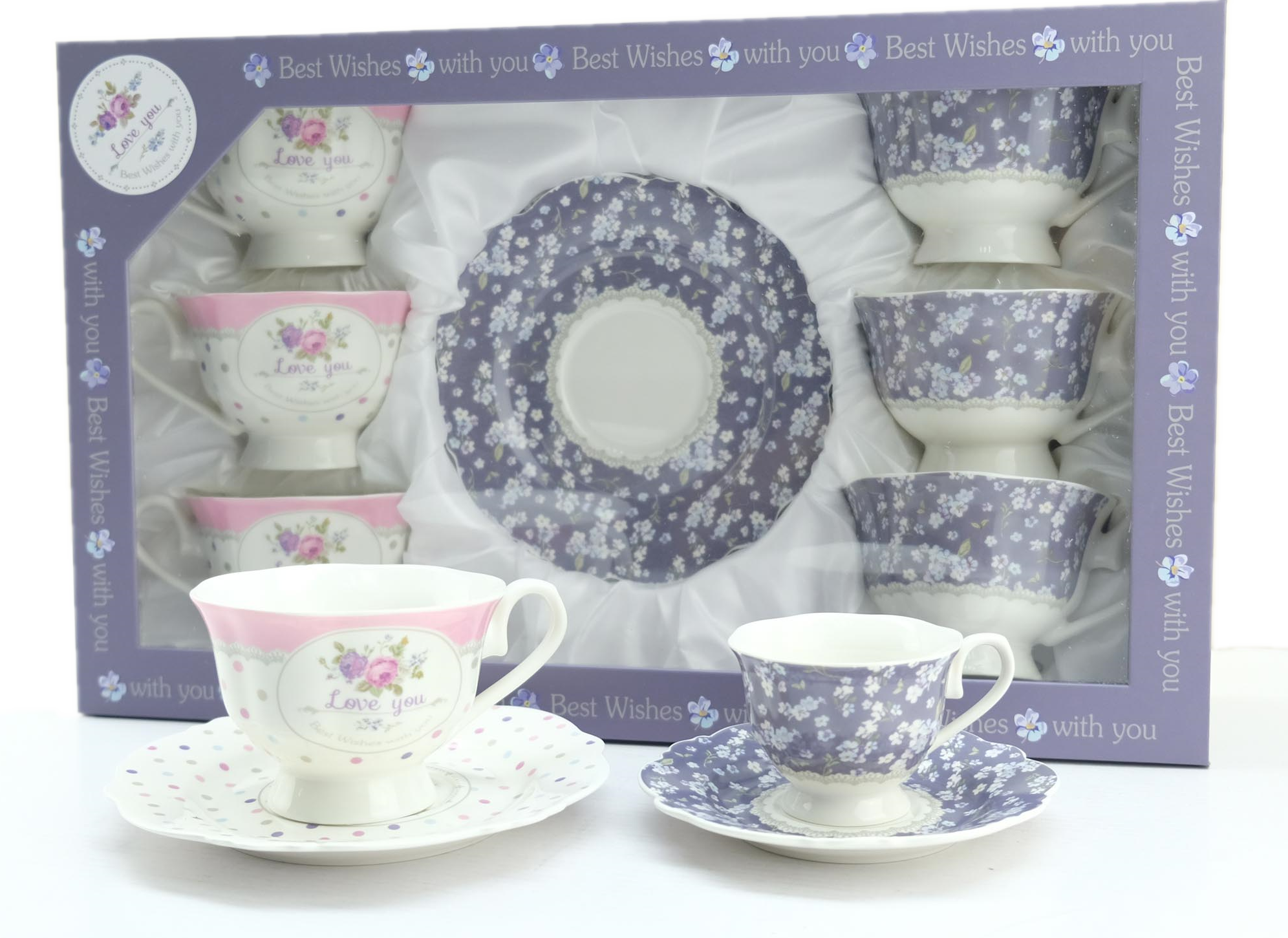 Set6 220CC New bone china cup saucer