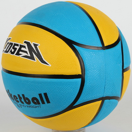 Rubber Basketball New Styl With 10 Pannels
