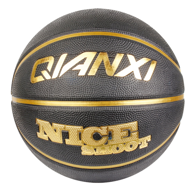 Golden Embossed Logo Basketball Size 7 With Foamed Rubber