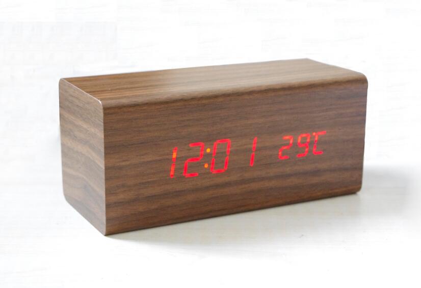 Wooden LED clock