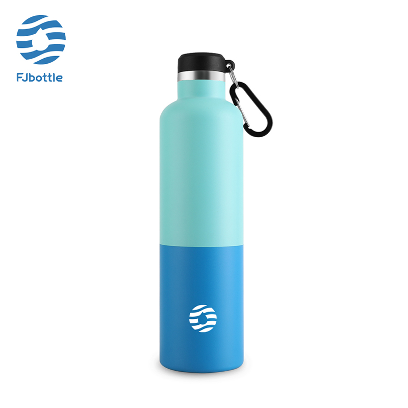 FJ750ml/26oz Vacuum stainless steel water bottle with carabiner BPA free