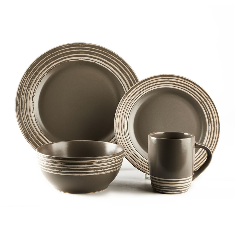 2-tone brushing glaze dinnerware