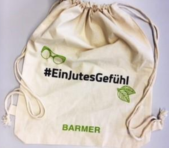 cotton drawstring packbag with ears