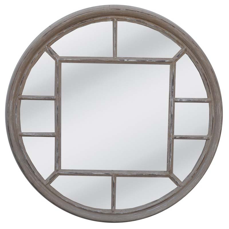 brown biege frame with flat mirror
