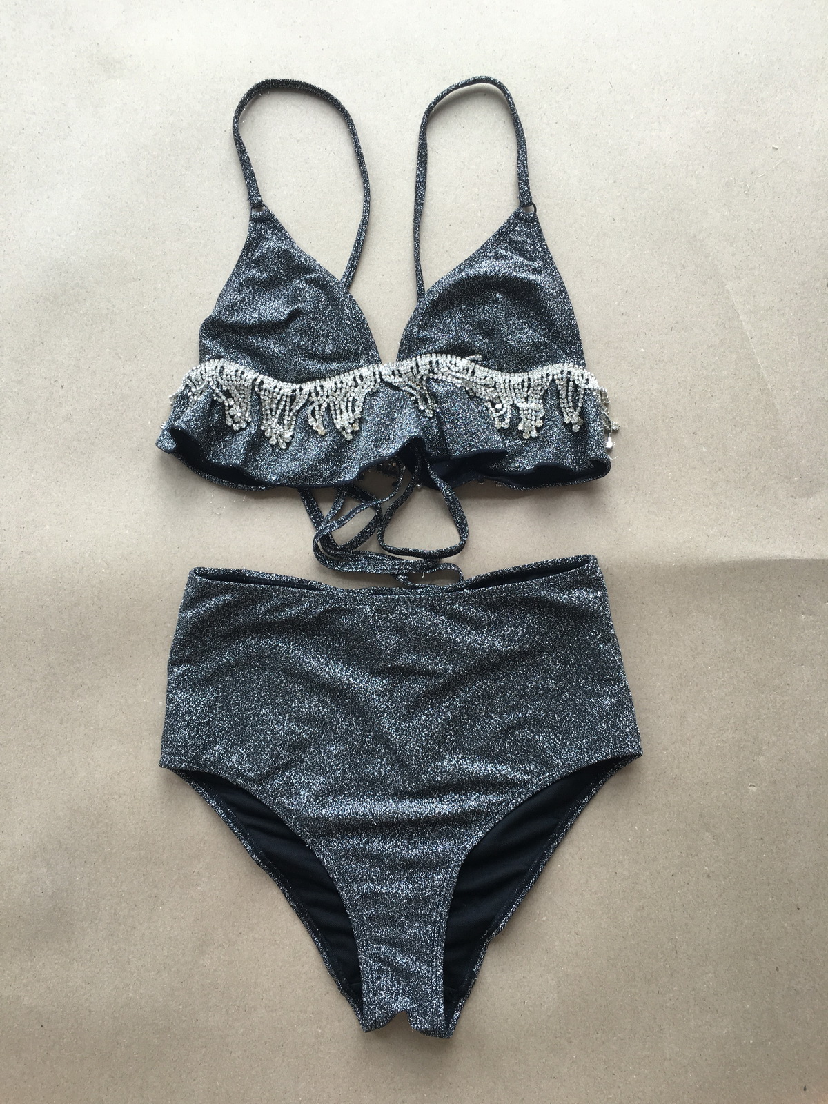 Women's Swimwear, Glittering Fabric Fashion Design Swimming Suits, Sexy Bikini Sets