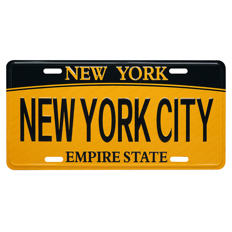good price Custom USA size 15x30cm good quality souvenir 3d embossed funny bar decorative car license plate
