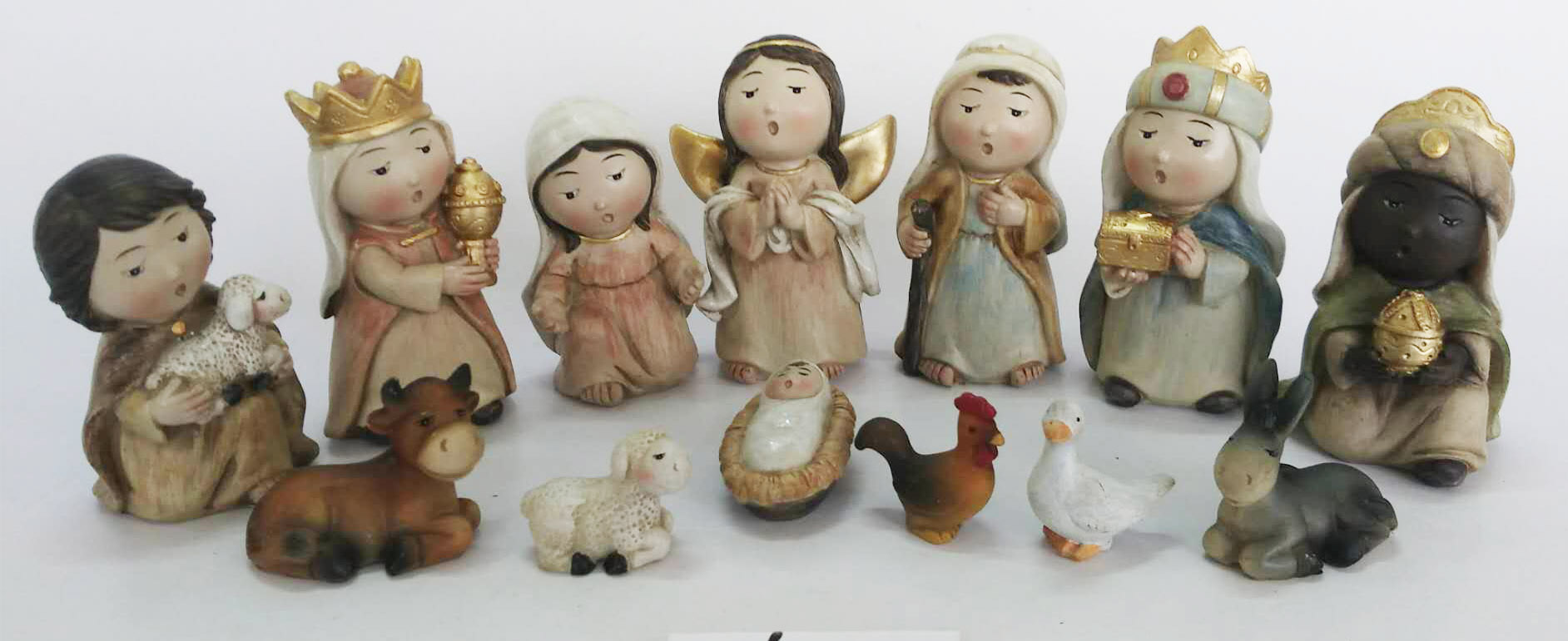 Polyresin Cartoon Nativity Set
