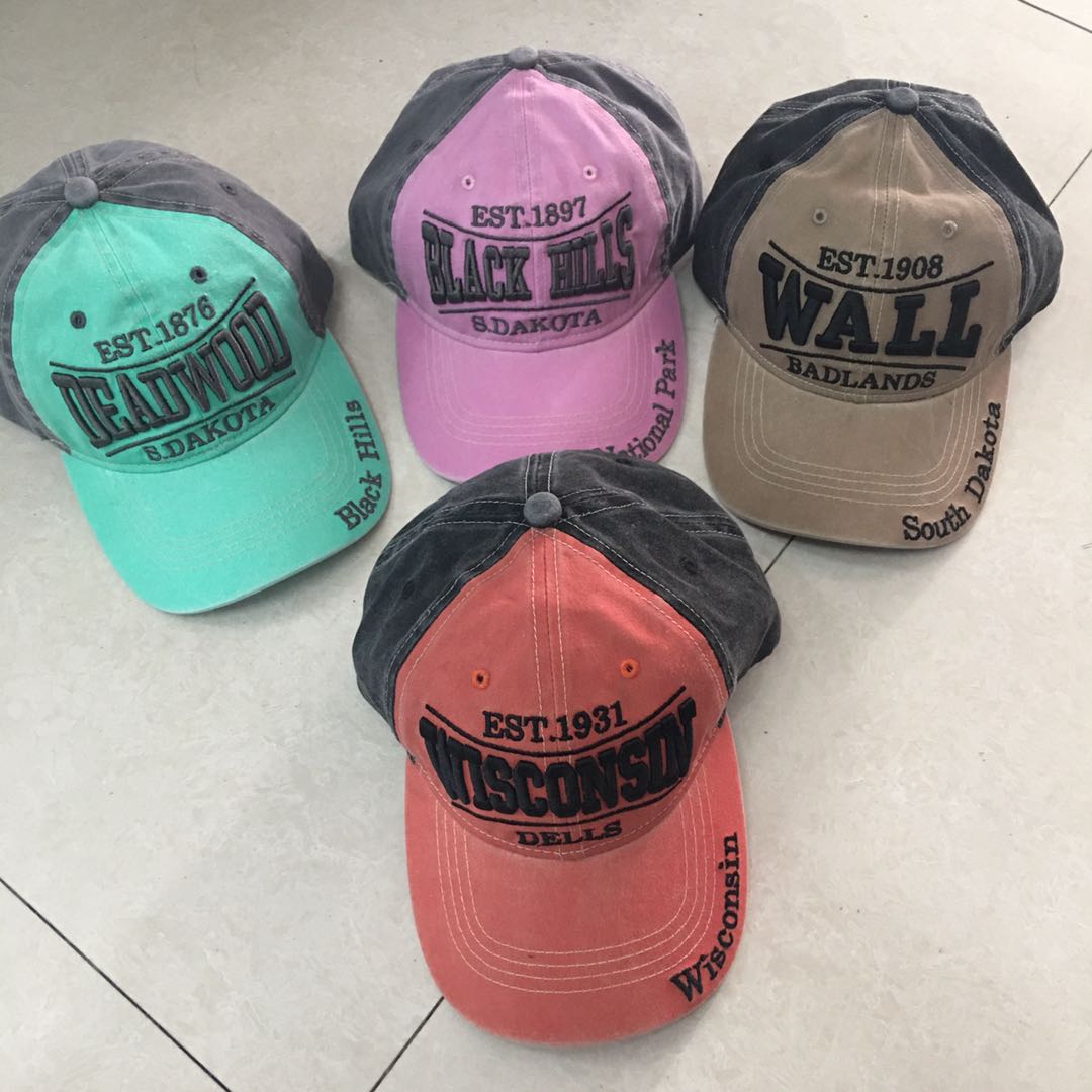 100% dry cotton patch embroidery caps