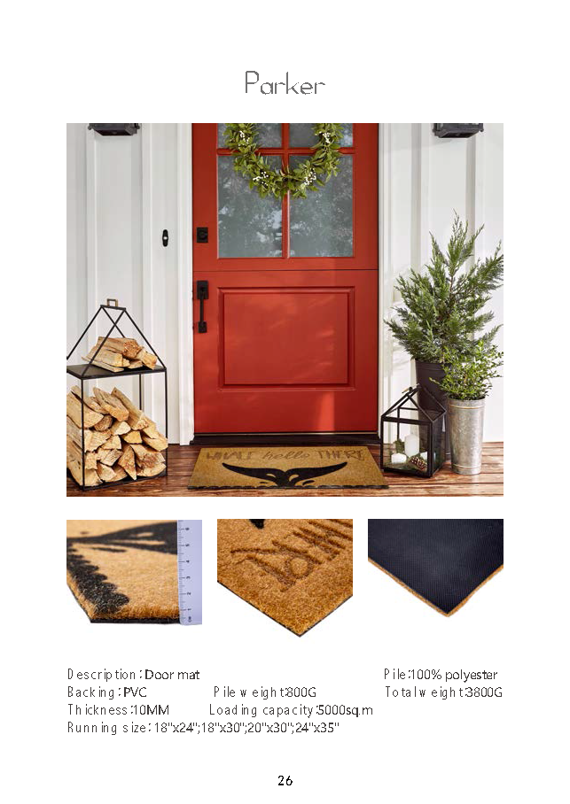 Faux coconut door mat