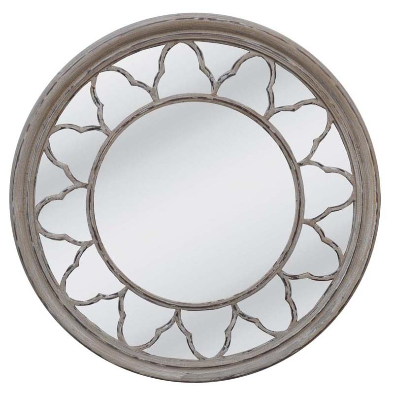 brown biege frame with flat mirror