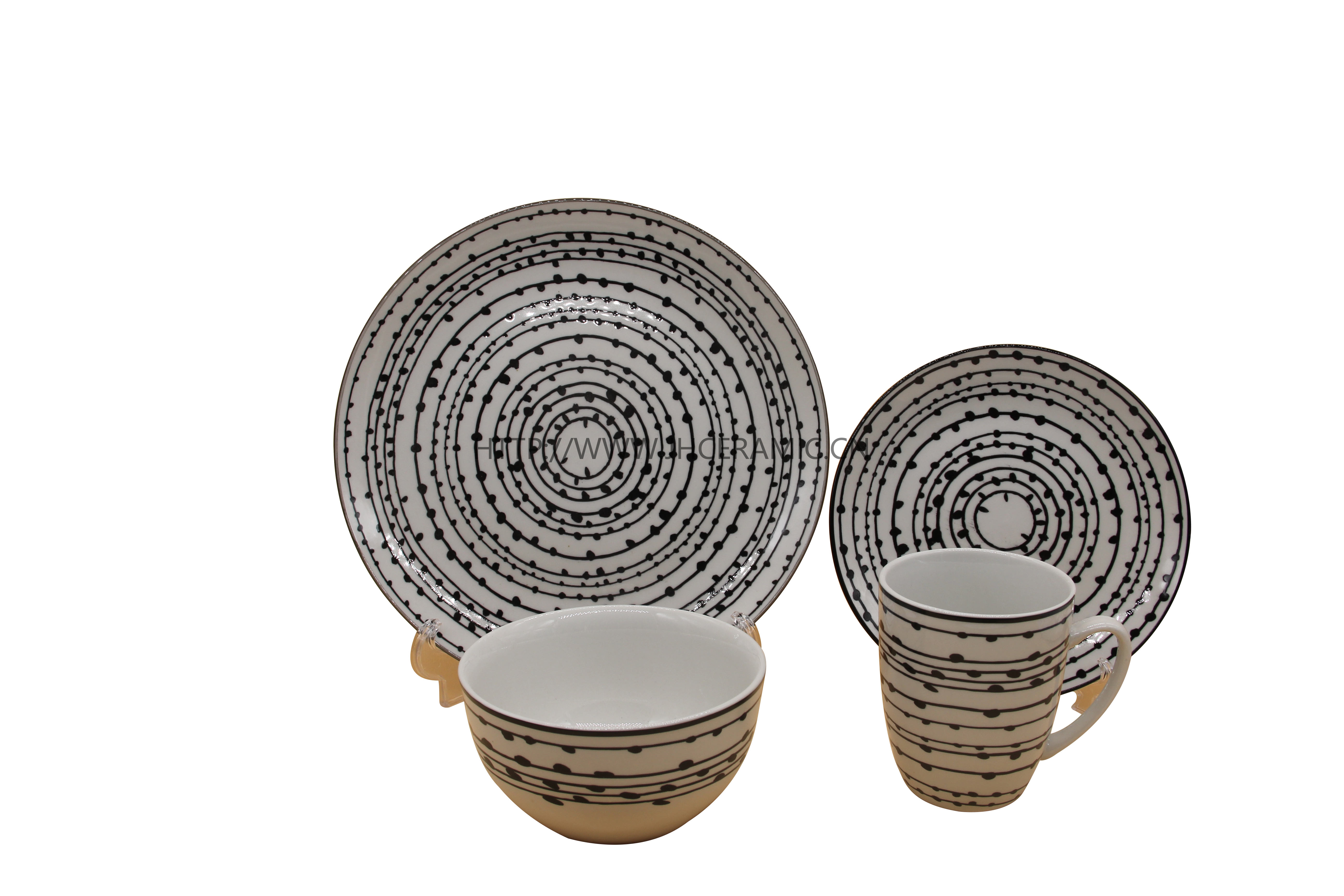Pad printing porcelain dinner set