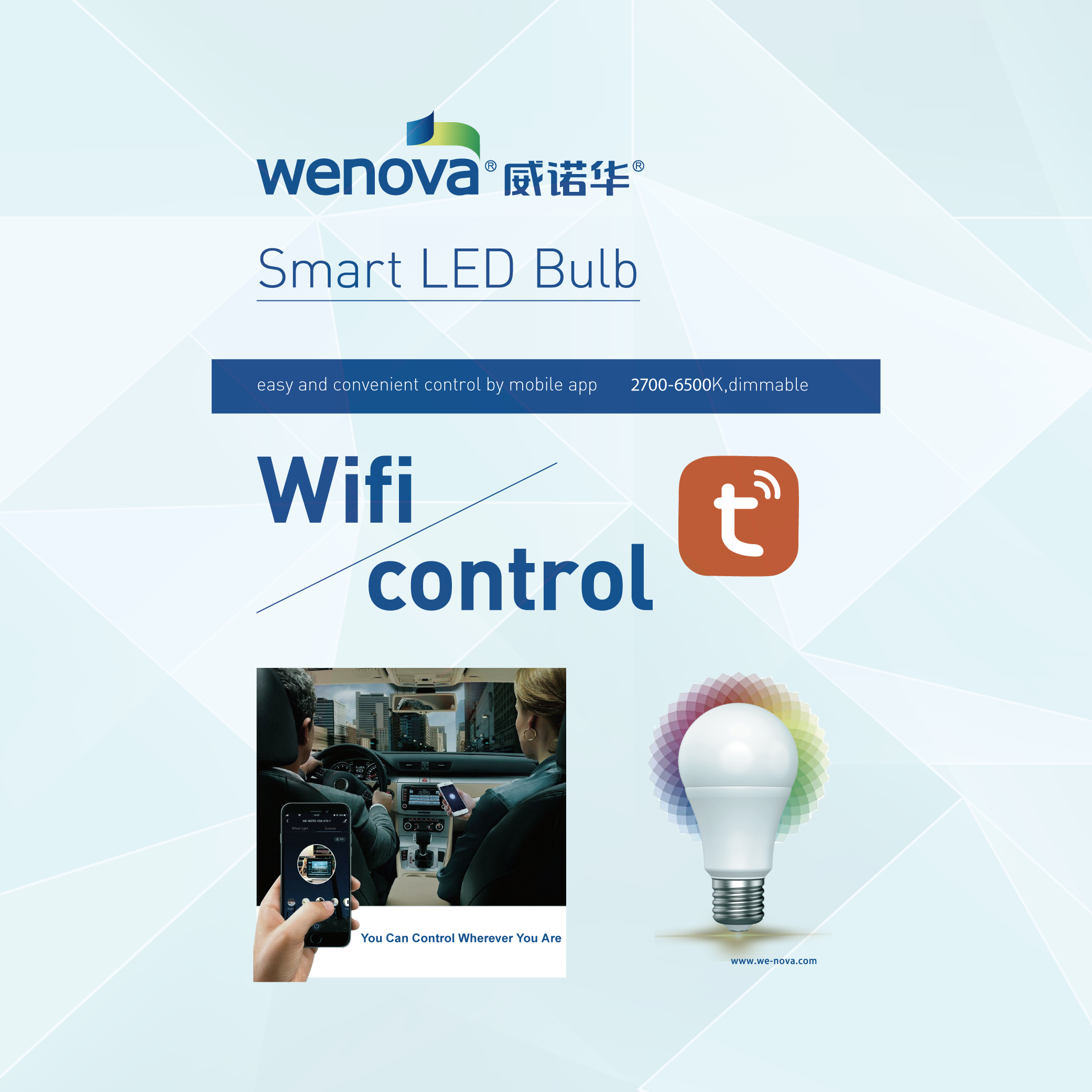 LED Wifi Dimmable & Tunable Bulb